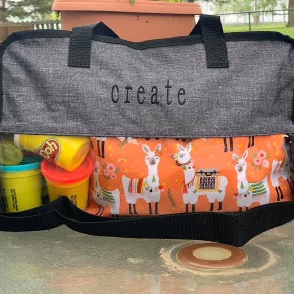 Crossbody Organizing Tote - charcoal and heavy PVC - Picture 14 of 15